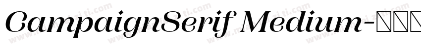 CampaignSerif Medium字体转换